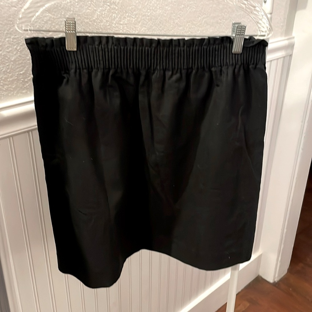NWT J. Crew linen-cotton city skirt in black, size 10